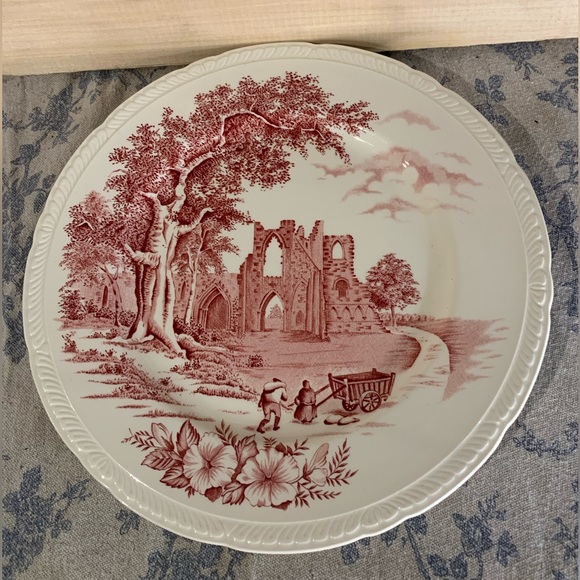 VTG Set of 2 Barker Bros Royal Tudor Ware Waltham 10" Plates Pair Transferware - Picture 2 of 14